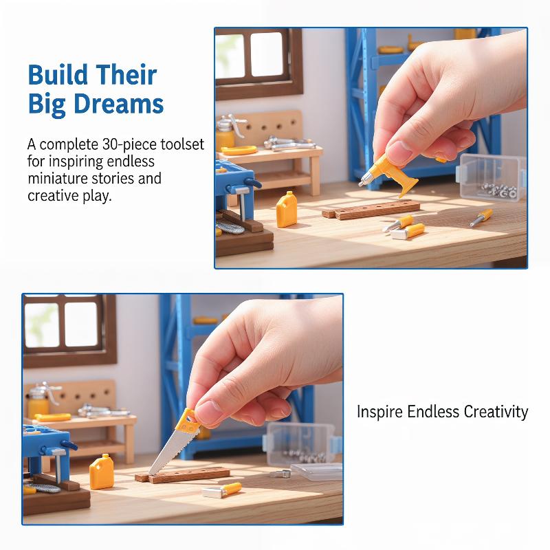 Mini Workshop Tools - Dollhouse Workshop Mini Alet Seti 1:12