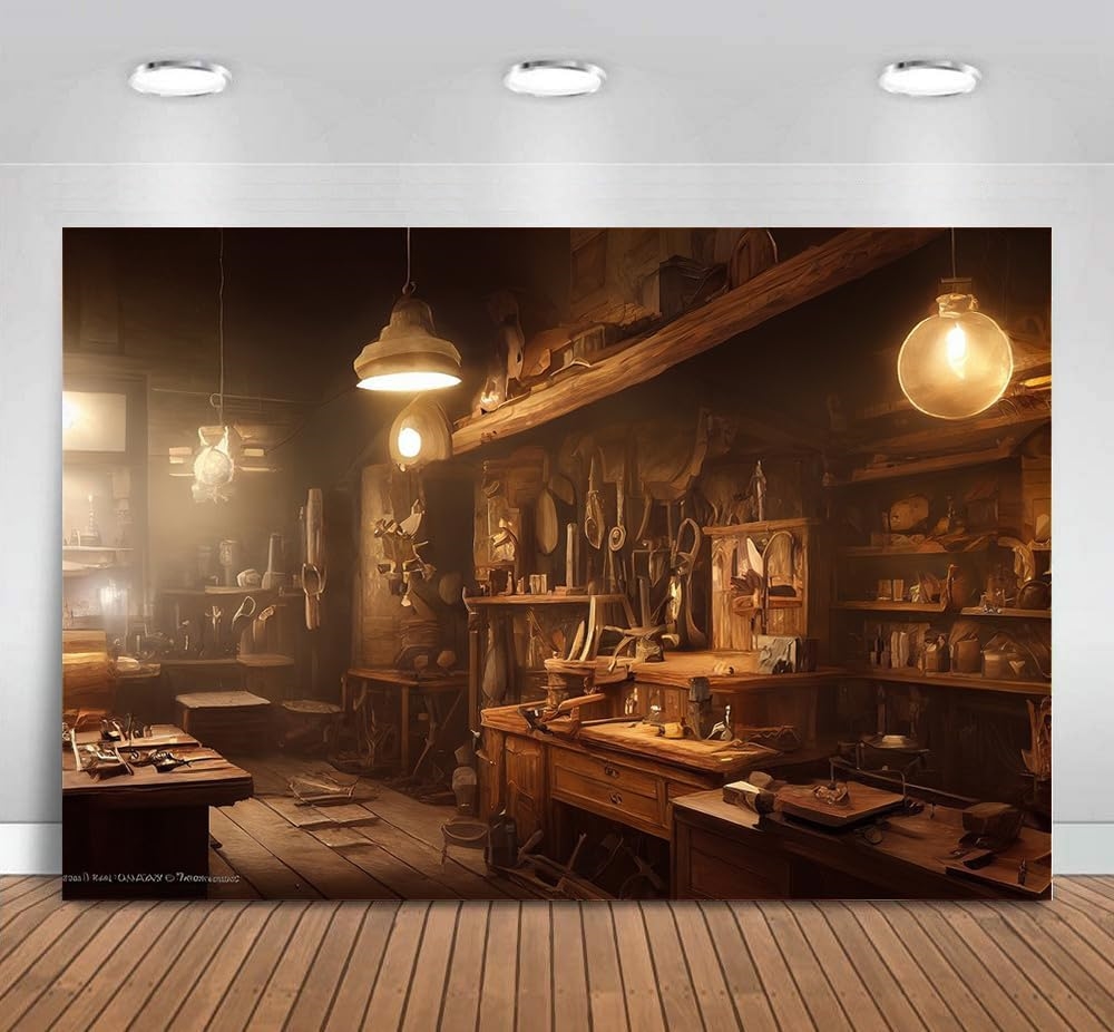 Steampunk Mekanik Aracı Atölye - Workshop Tools Background incelemesi ve fiyatı