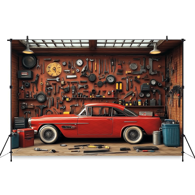 Mocsicka Kırmızı Klasik Araba  - Workshop Tools Background incelemesi ve fiyatı