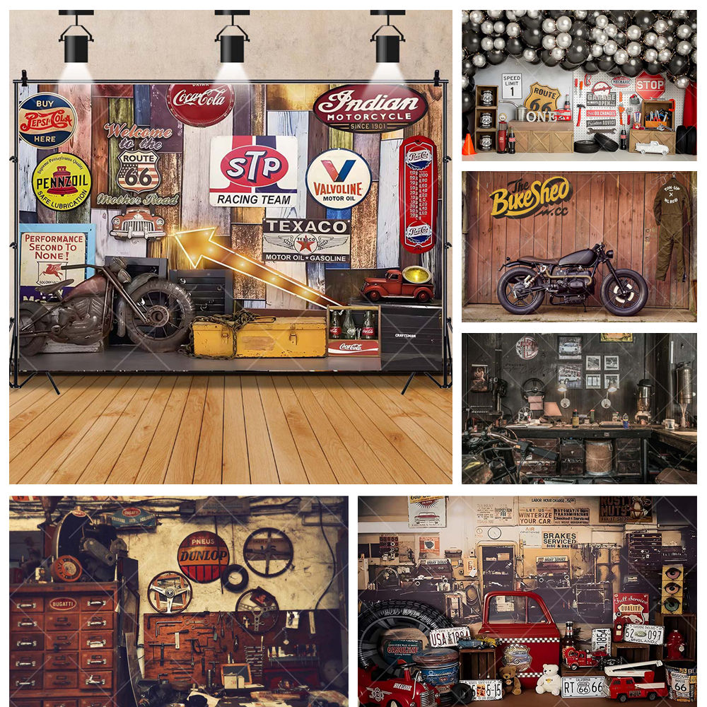 Retro Motosiklet Araba Tamir G - Workshop Tools Background incelemesi ve fiyatı