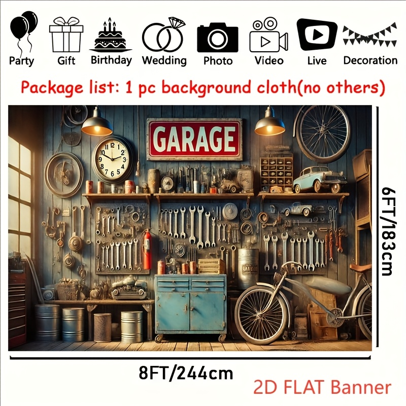 Endüstriyel Garaj Arka Plan Af - Workshop Tools Wallpaper incelemesi ve fiyatı